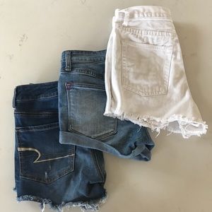 Distressed Jean Shorts Lot (3 pairs)